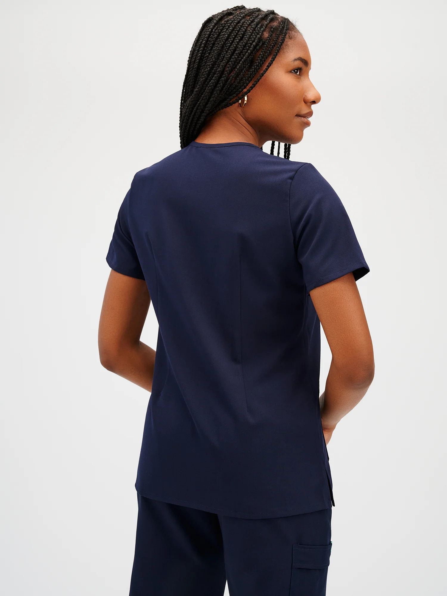 CHLOE RE-GARDE™ - MYSTICAL BLUE - Three Pockets Scrub Top - Final Sale - Image 3