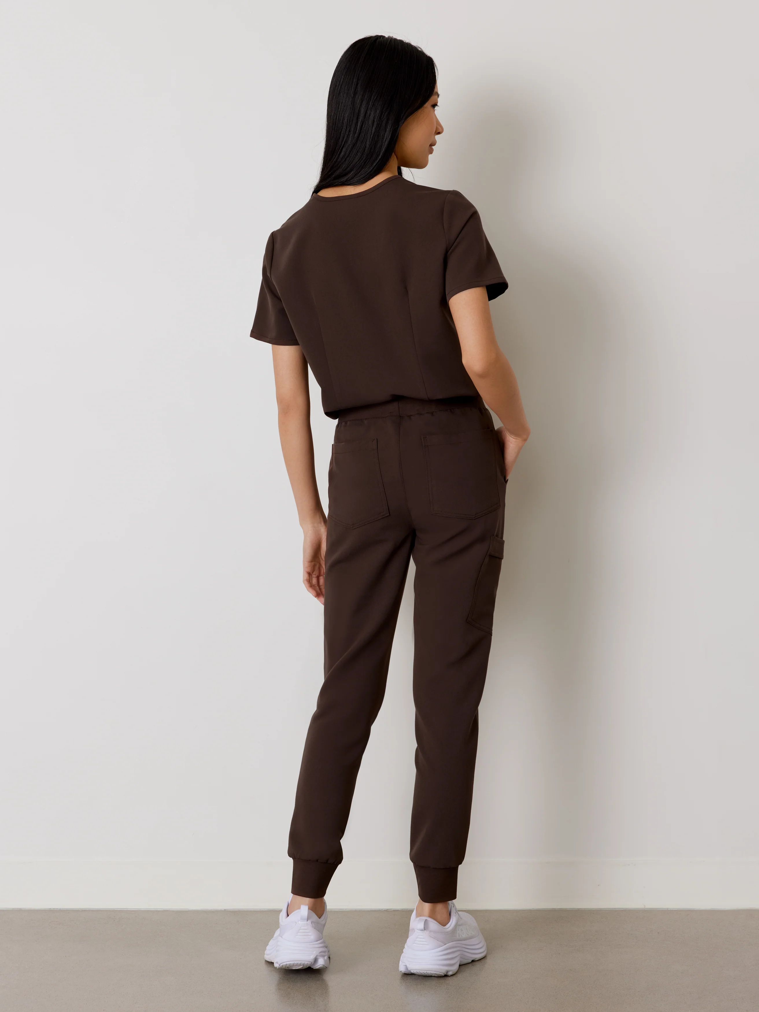 DEMI RE-GARDE™ - CHOCOLATE - Jogger Scrub Pants - SILVADUR™ - Image 4