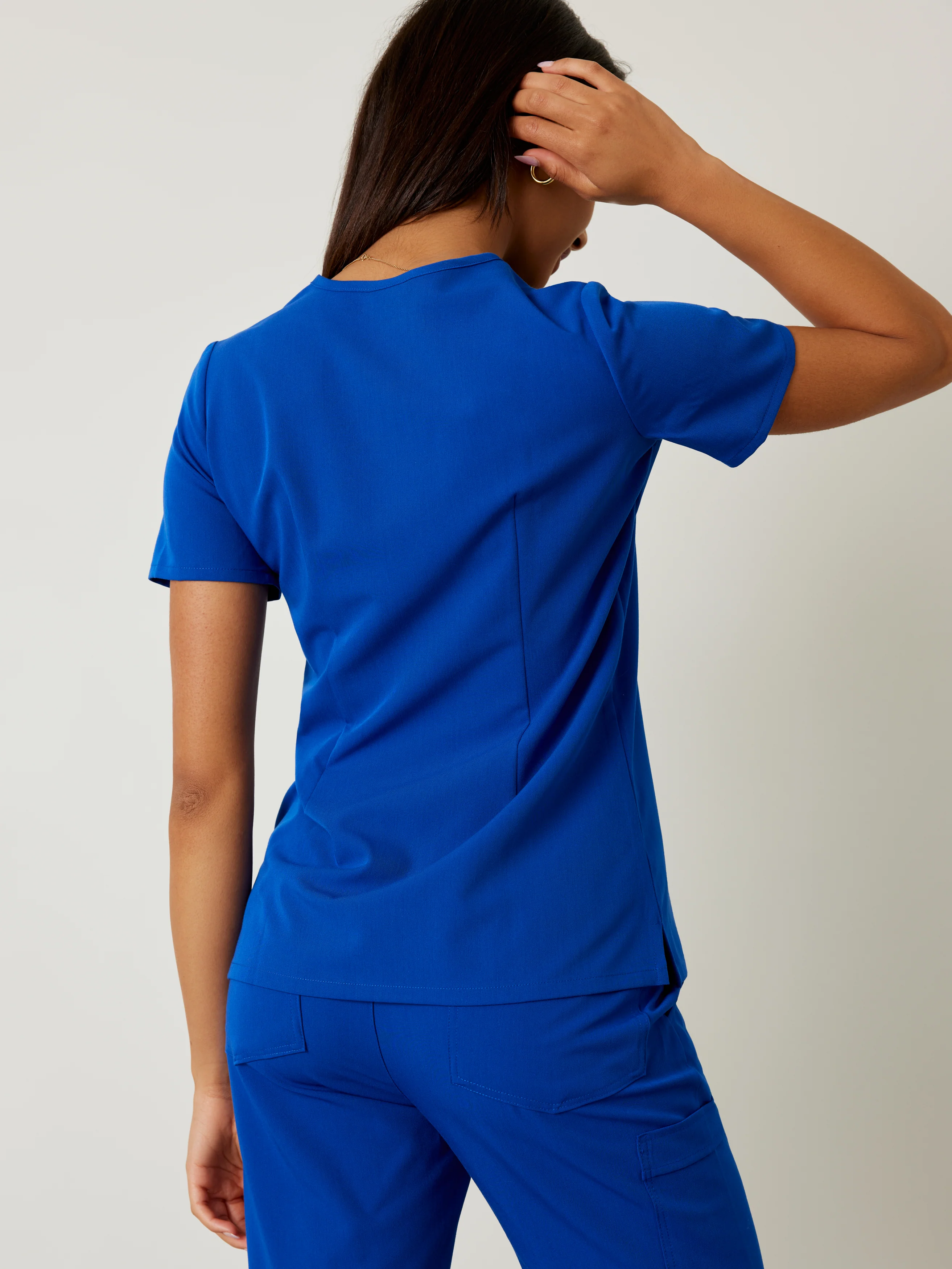 GABRIELLE RE-GARDE™ - ROYAL BLUE - One Pocket Scrub Top - SILVADUR™ - Image 3