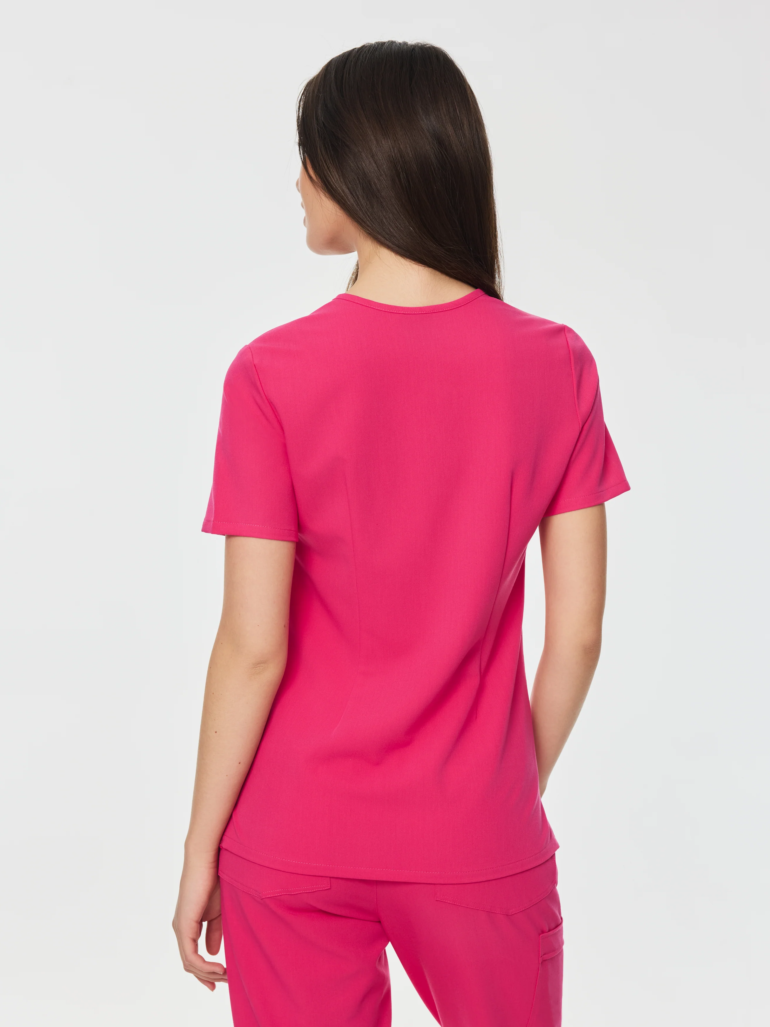 GABRIELLE RE-GARDE™ - PINK CRUSH - One Pocket Scrub Top - SILVADUR™ - Image 3