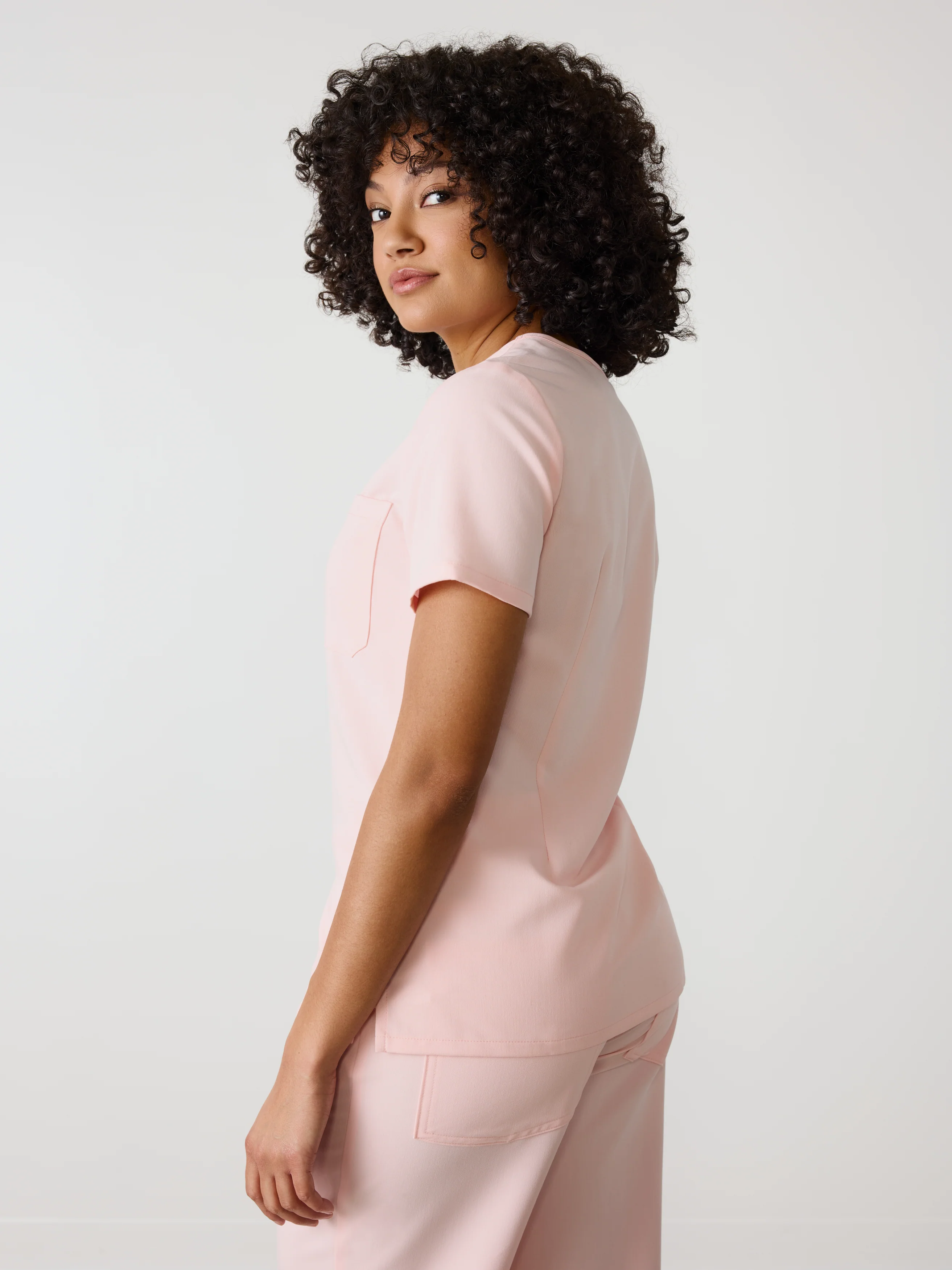 GABRIELLE RE-GARDE™ - ROSE QUARTZ - One Pocket Scrub Top - SILVADUR™ - Image 3