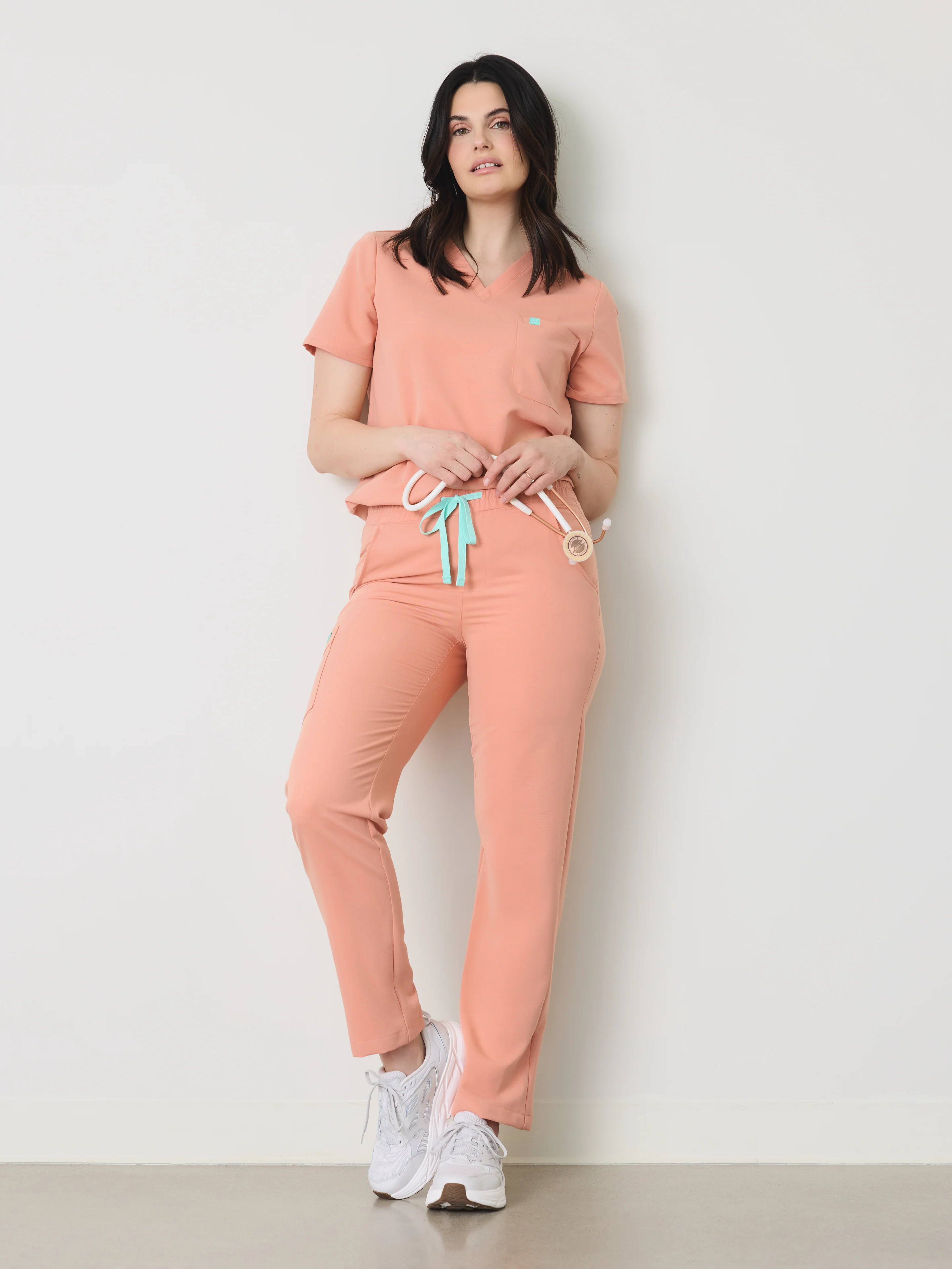 JULIETA RE-GARDE™ - PEACH - Straight Cut Scrub Pants - SILVADUR™ - Final Sale