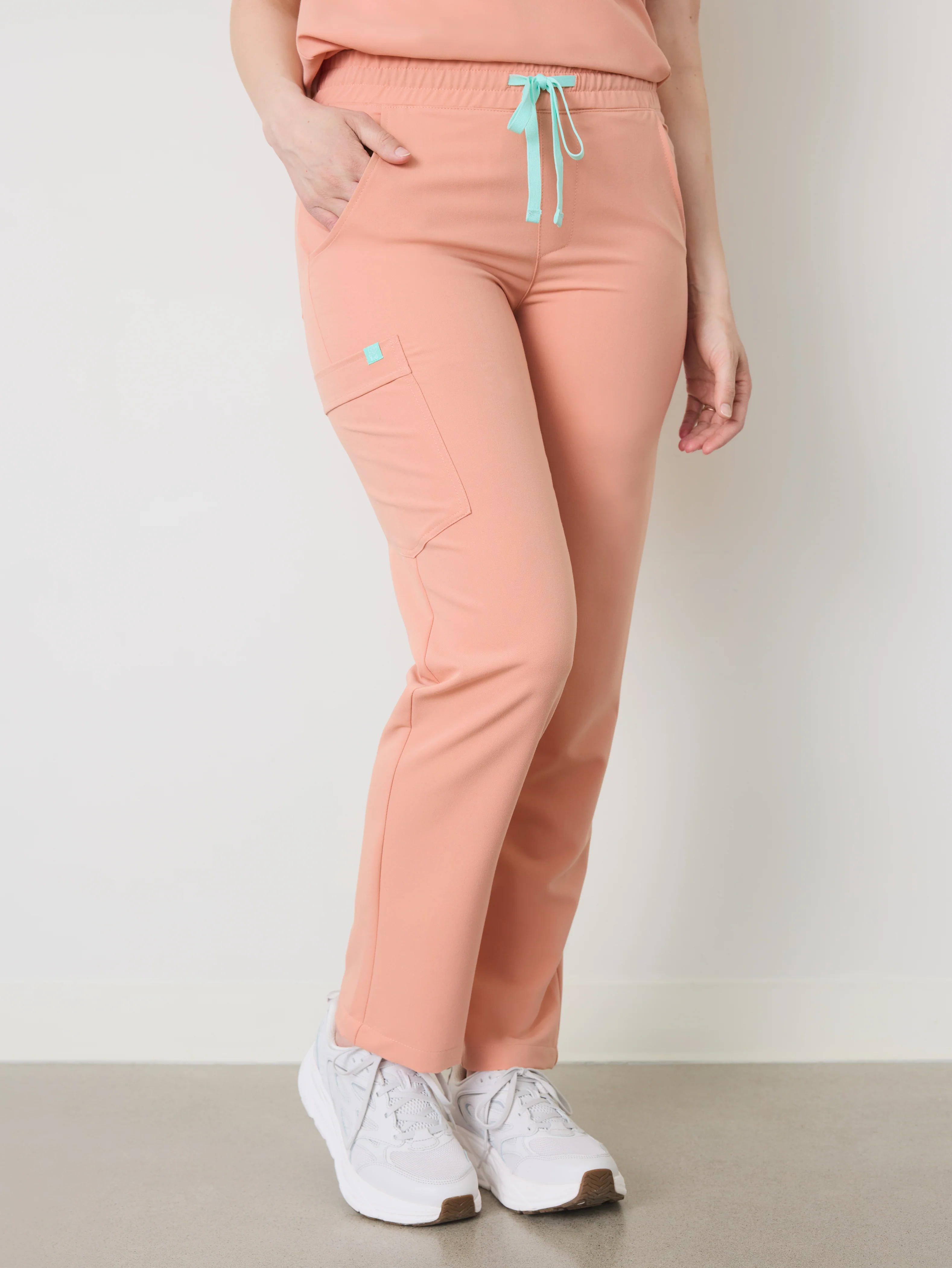 JULIETA RE-GARDE™ - PEACH - Straight Cut Scrub Pants - SILVADUR™ - Final Sale - Image 2