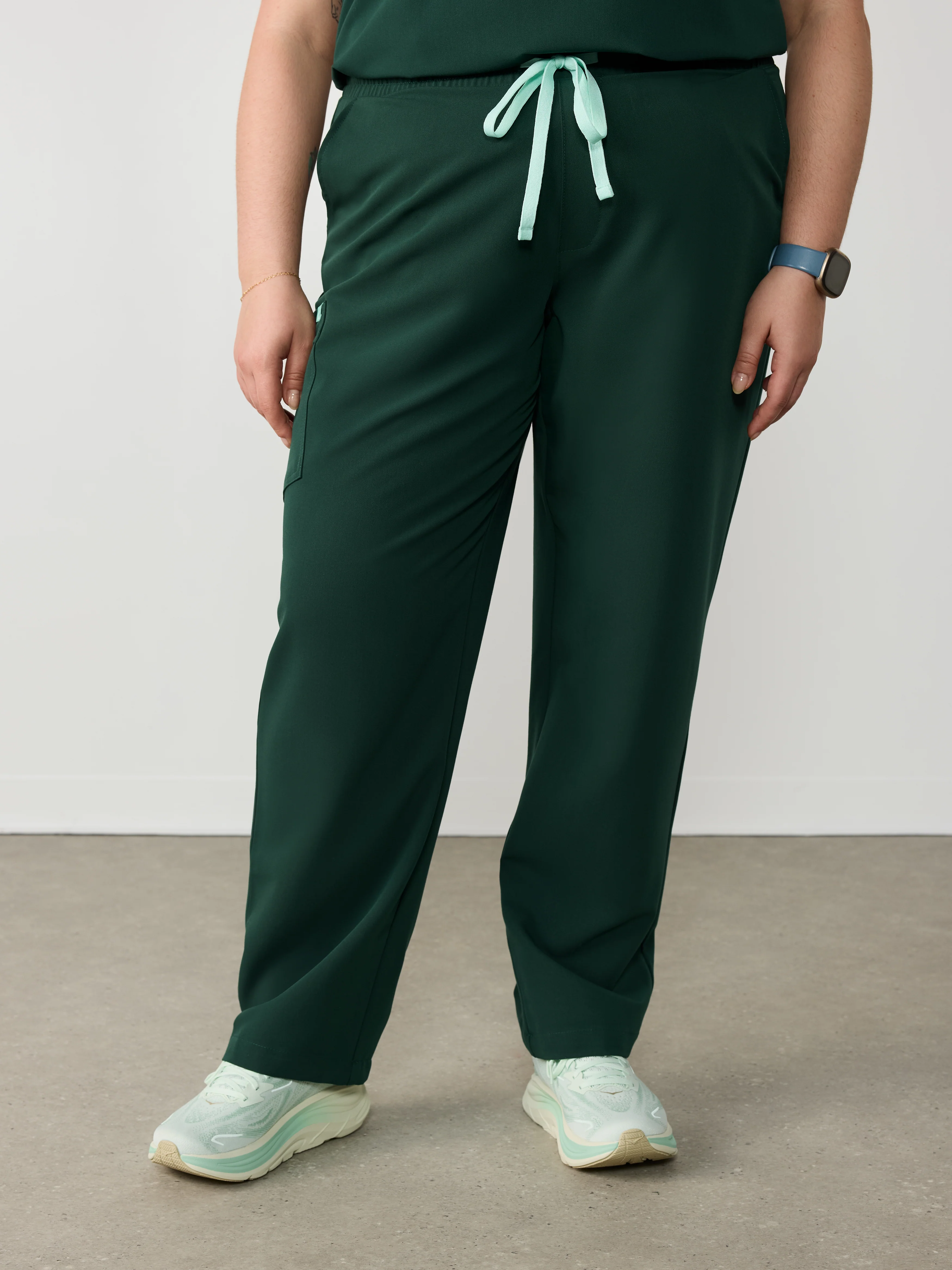 JULIETA RE-GARDE™ - FOREST GREEN - Straight Cut Scrub Pants - SILVADUR™ - Image 3