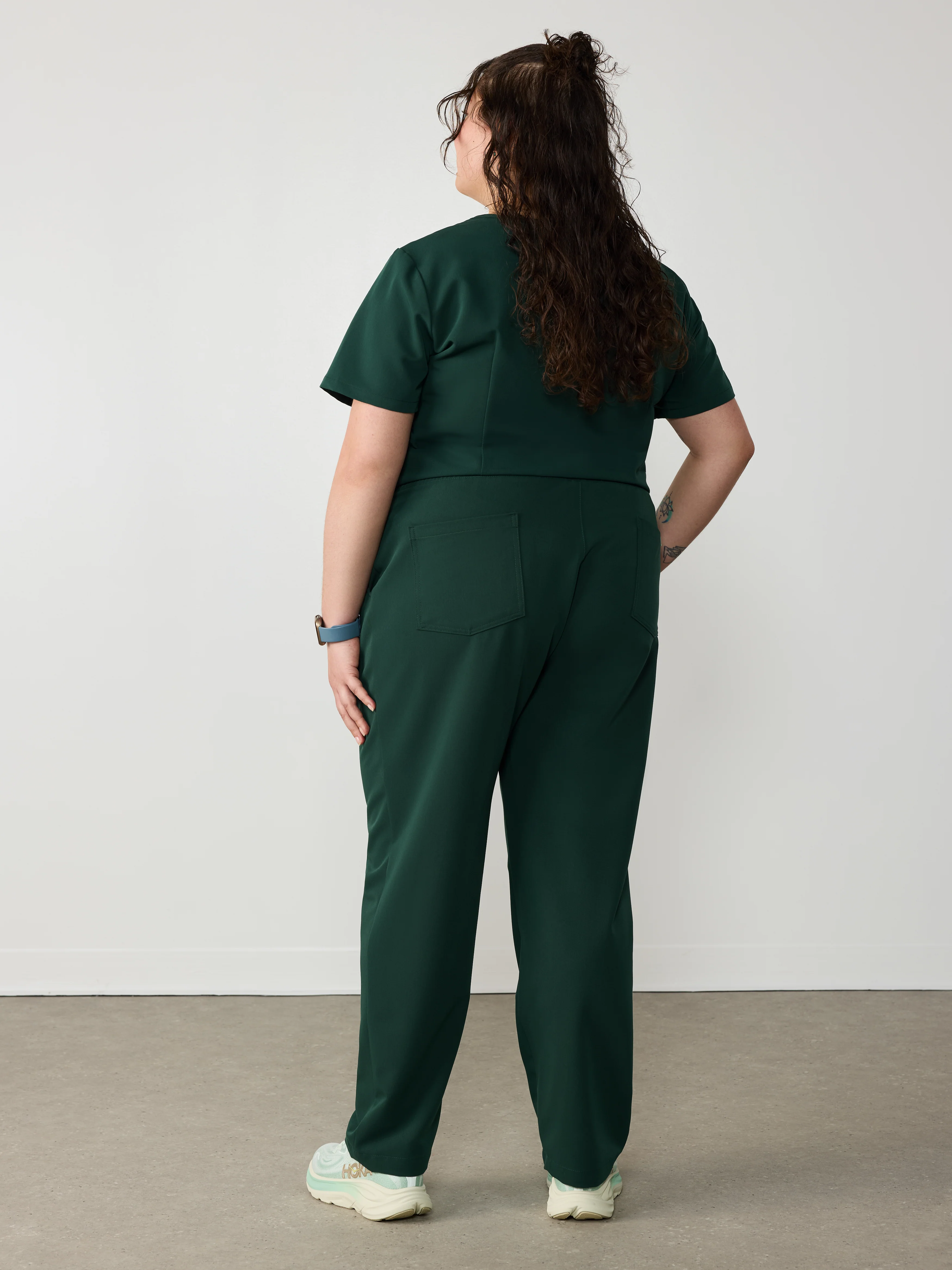 JULIETA RE-GARDE™ - FOREST GREEN - Straight Cut Scrub Pants - SILVADUR™ - Image 4