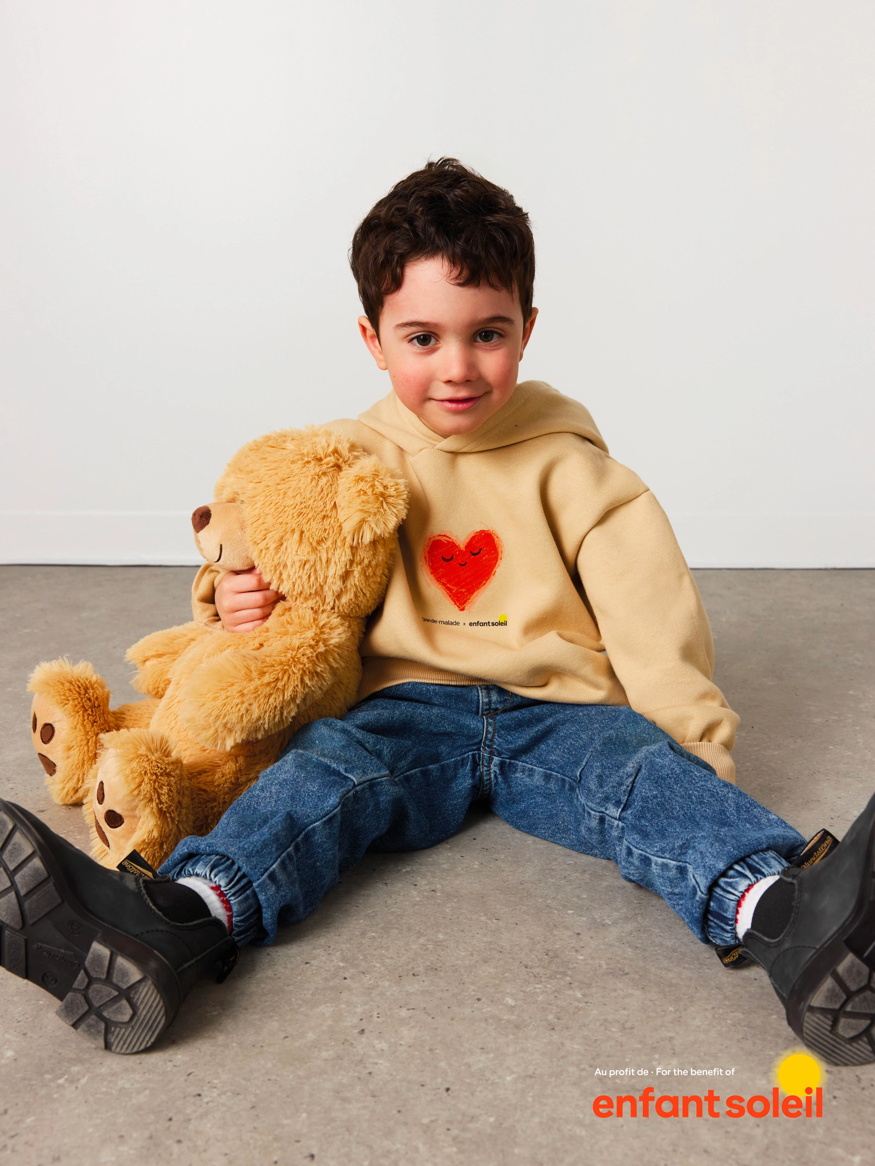G-M x Enfant Soleil - Hoodie Junior Petit Cœur
