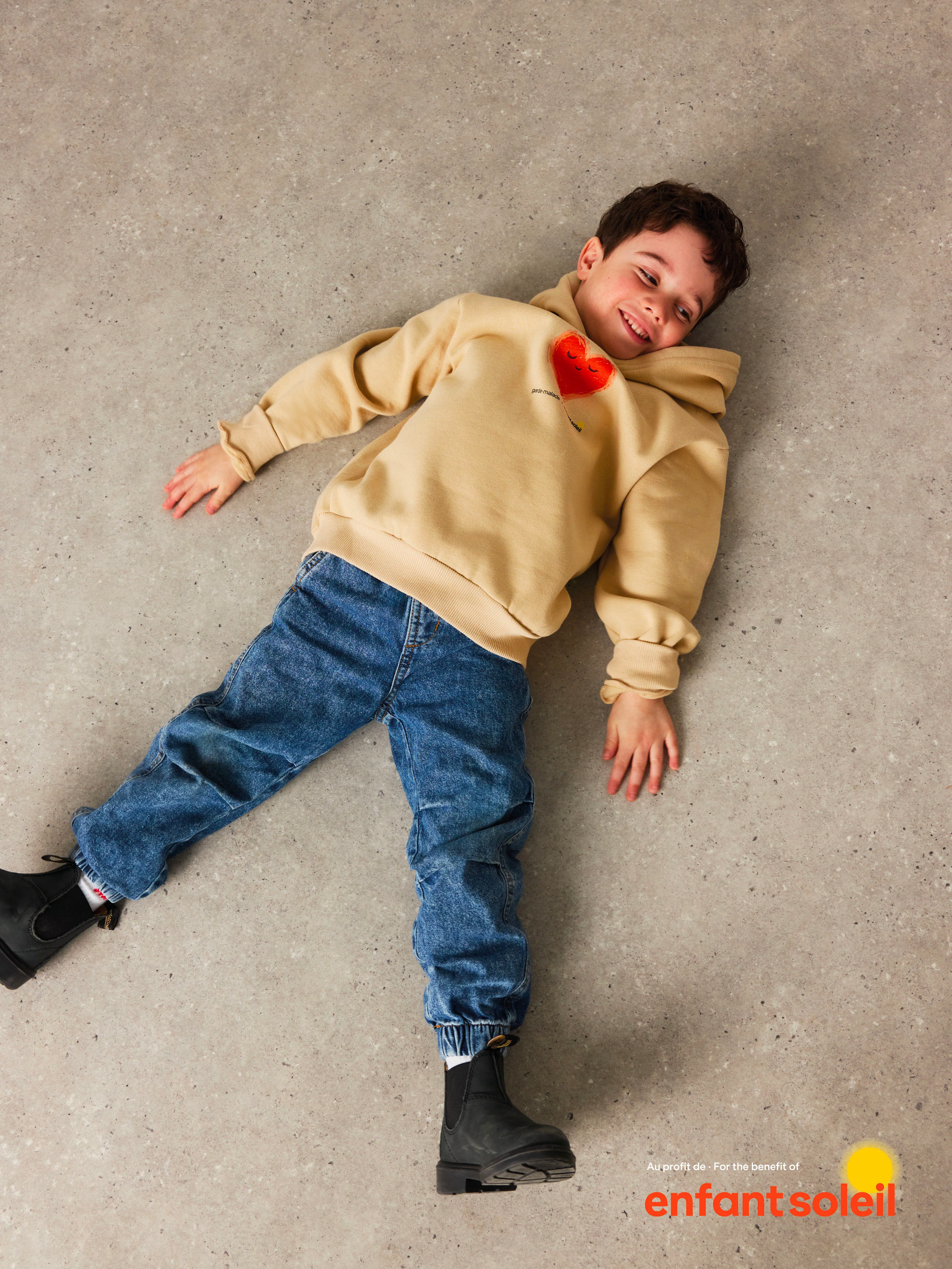 G-M x Enfant Soleil - Hoodie Junior Petit Cœur - Image 2