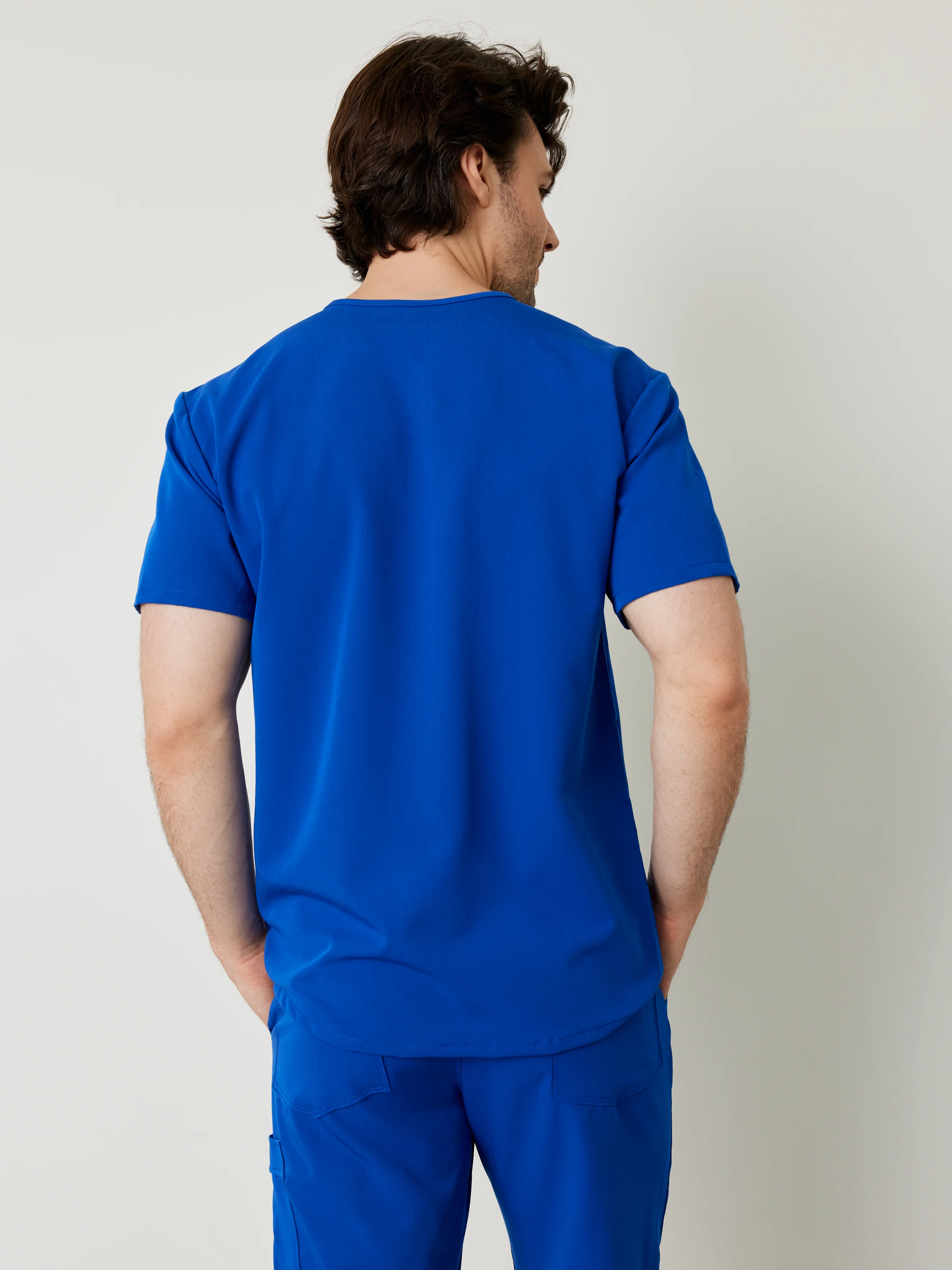 LOGAN RE-GARDE™ - ROYAL BLUE - One Pocket Men's Scrub Top - SILVADUR™ - Image 3