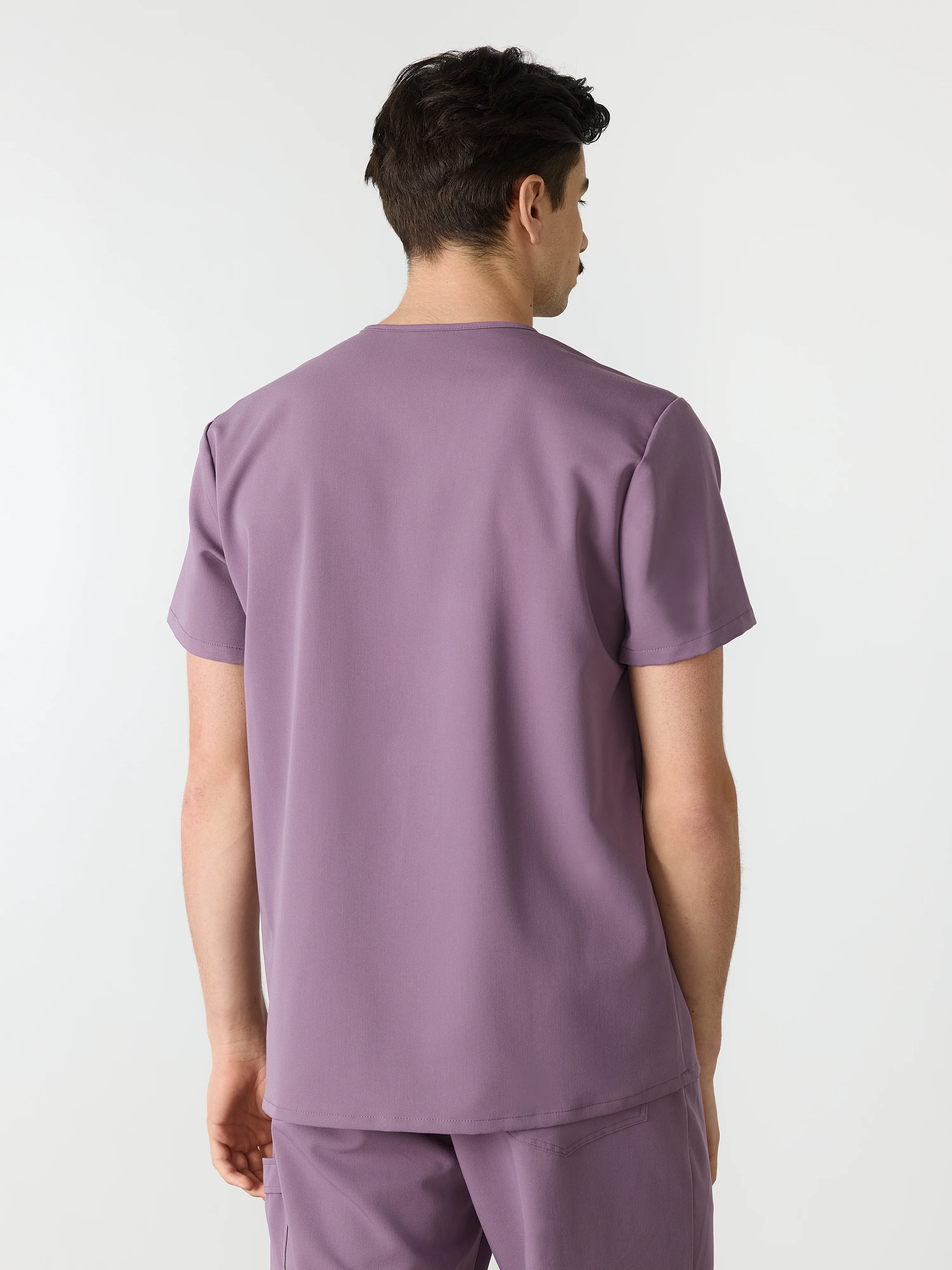 LOGAN RE-GARDE™ - DUSTY PURPLE - One Pocket Men's Scrub Top - SILVADUR™ - Image 3
