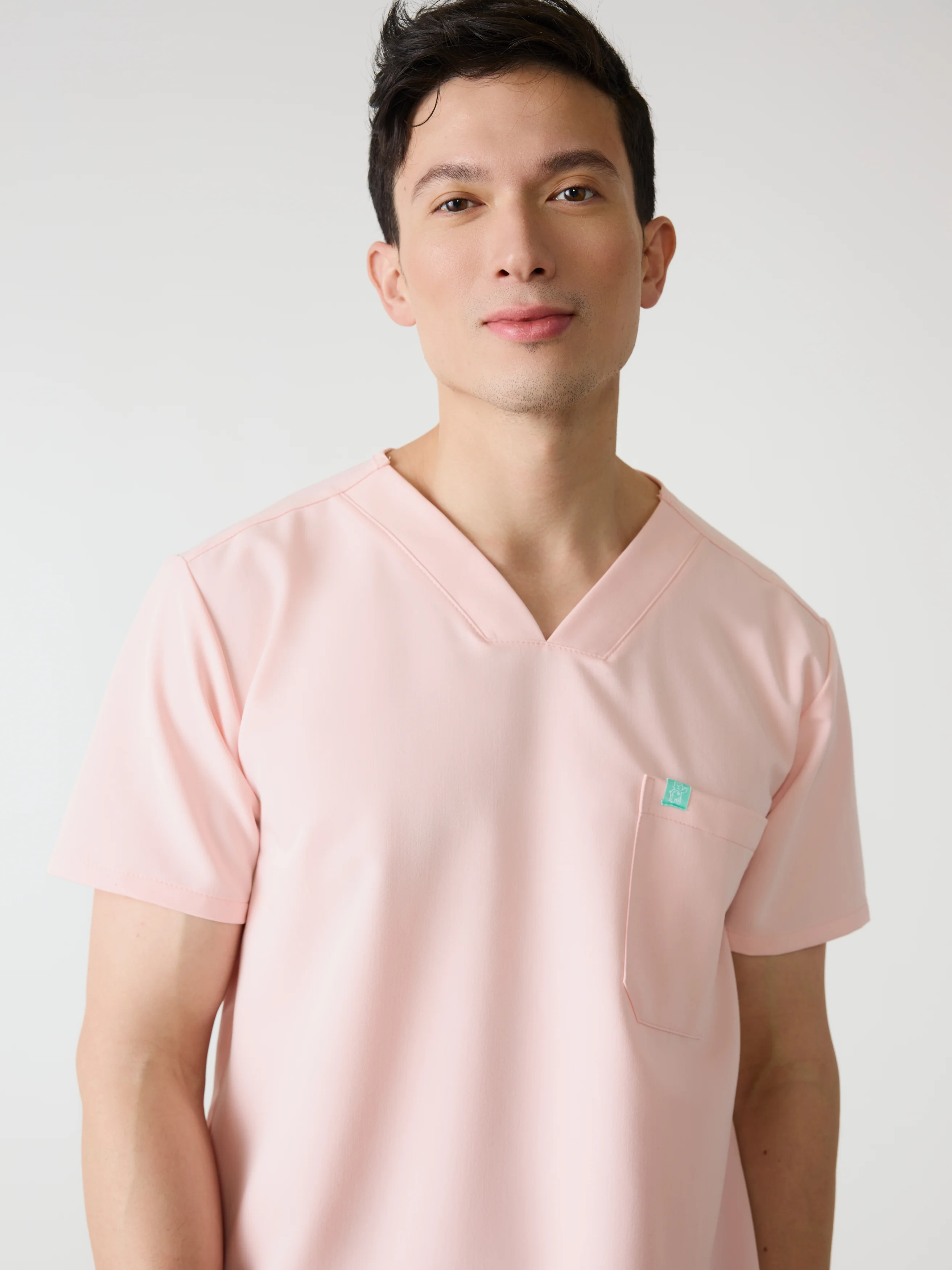 LOGAN RE-GARDE™ - ROSE QUARTZ - One Pocket Men's Scrub Top - SILVADUR™ - Image 2