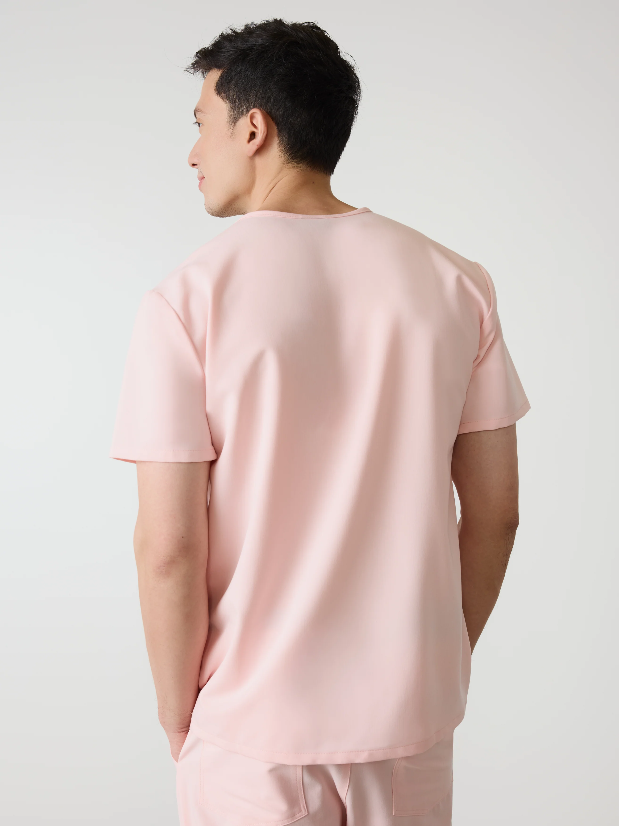 LOGAN RE-GARDE™ - ROSE QUARTZ - One Pocket Men's Scrub Top - SILVADUR™ - Image 3