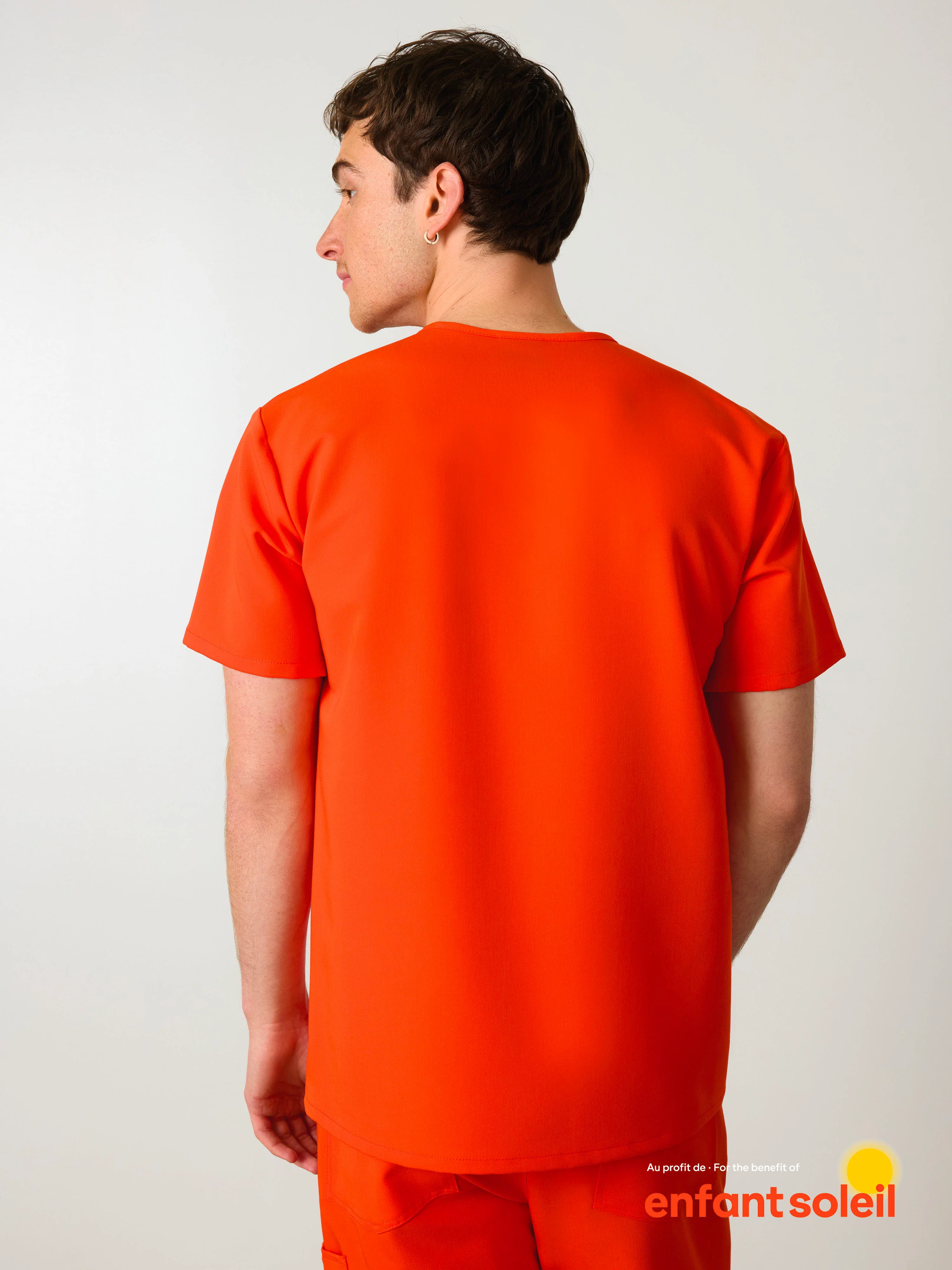 LOGAN RE-GARDE™ - TANGERINE - One Pocket Men's Scrub Top - SILVADUR™ - Image 3