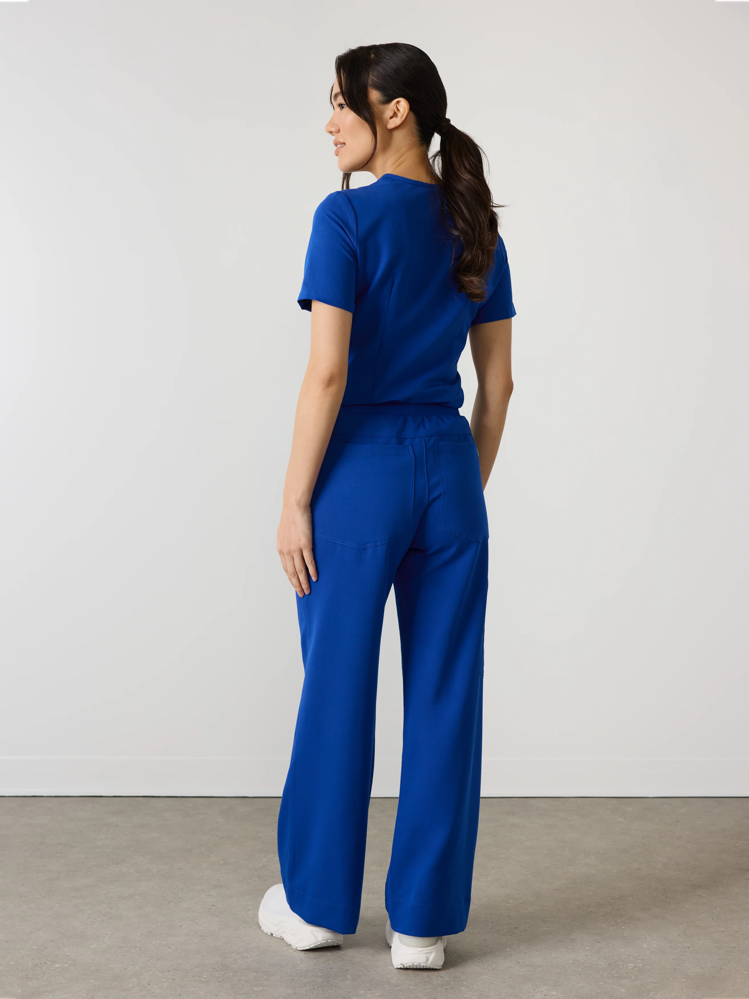 MILA RE-GARDE™ - ROYAL BLUE - Wide Leg Scrub Pants - SILVADUR™ - Image 4