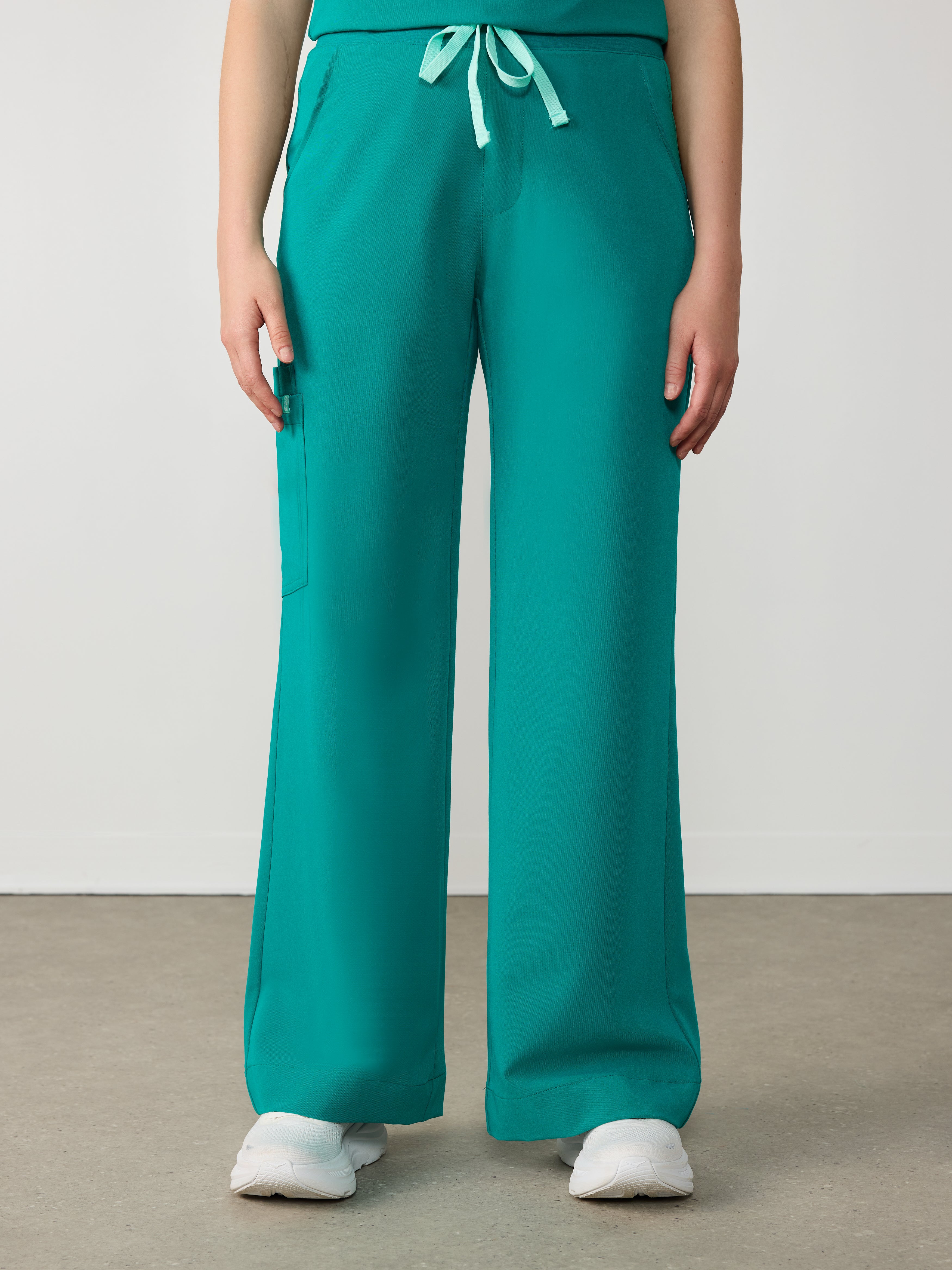 MILA RE-GARDE™ - ARCTIC MINT - Wide Leg Scrub Pants - SILVADUR™ - Image 3