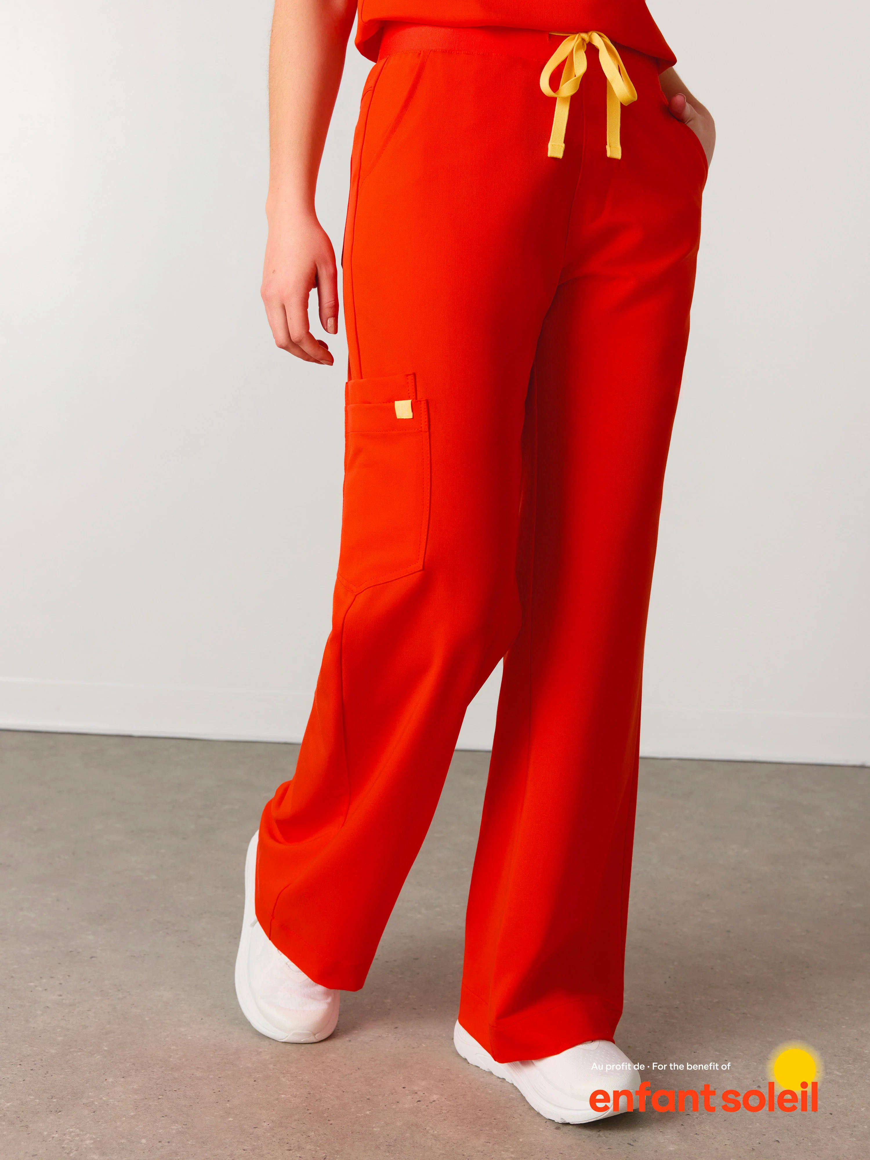 MILA RE-GARDE™ - TANGERINE - Wide Leg Scrub Pants - SILVADUR™ - Image 2
