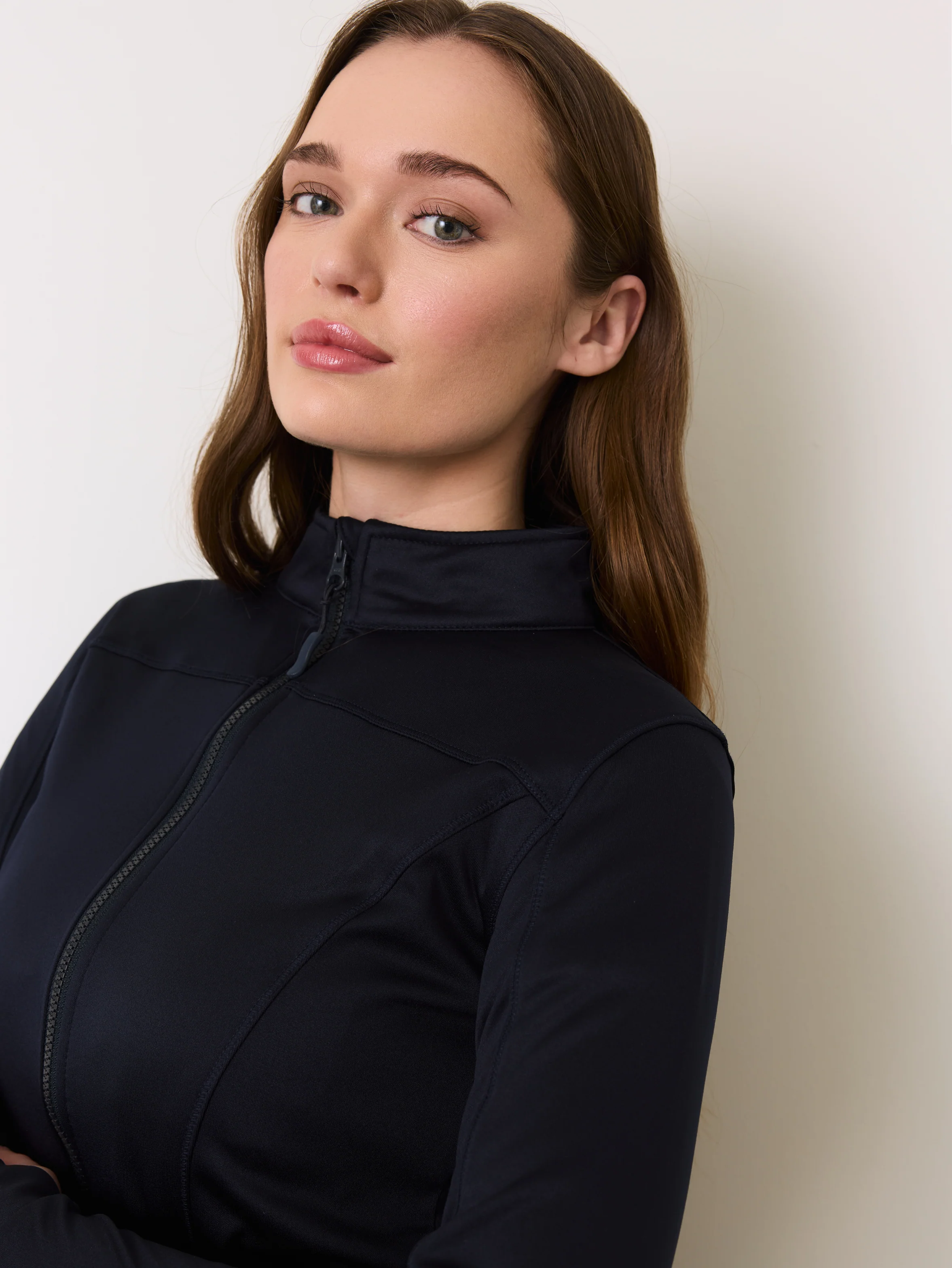 Polyester Full Zip Jacket – Navy - Image 3