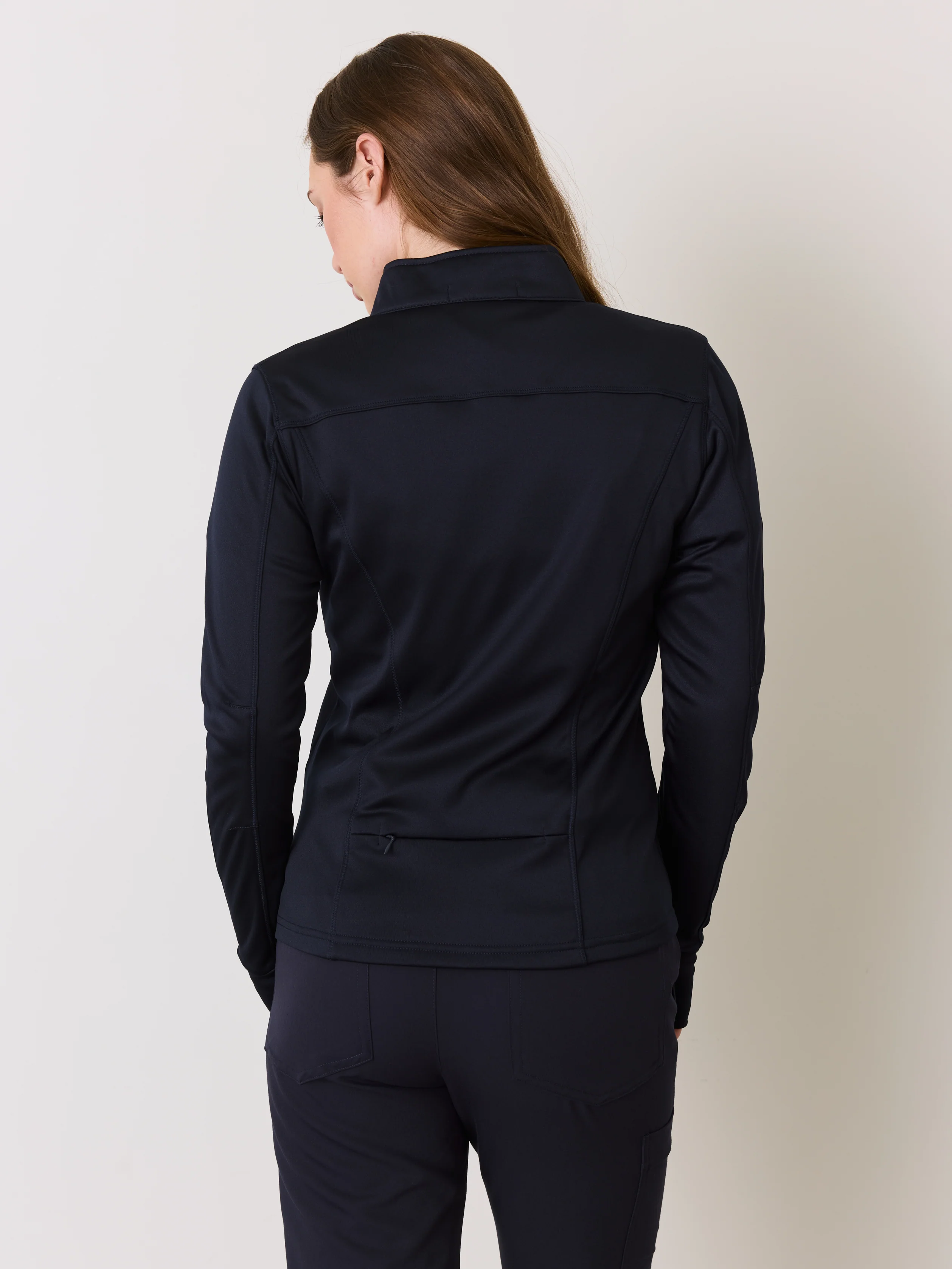 Polyester Full Zip Jacket – Navy - Image 7