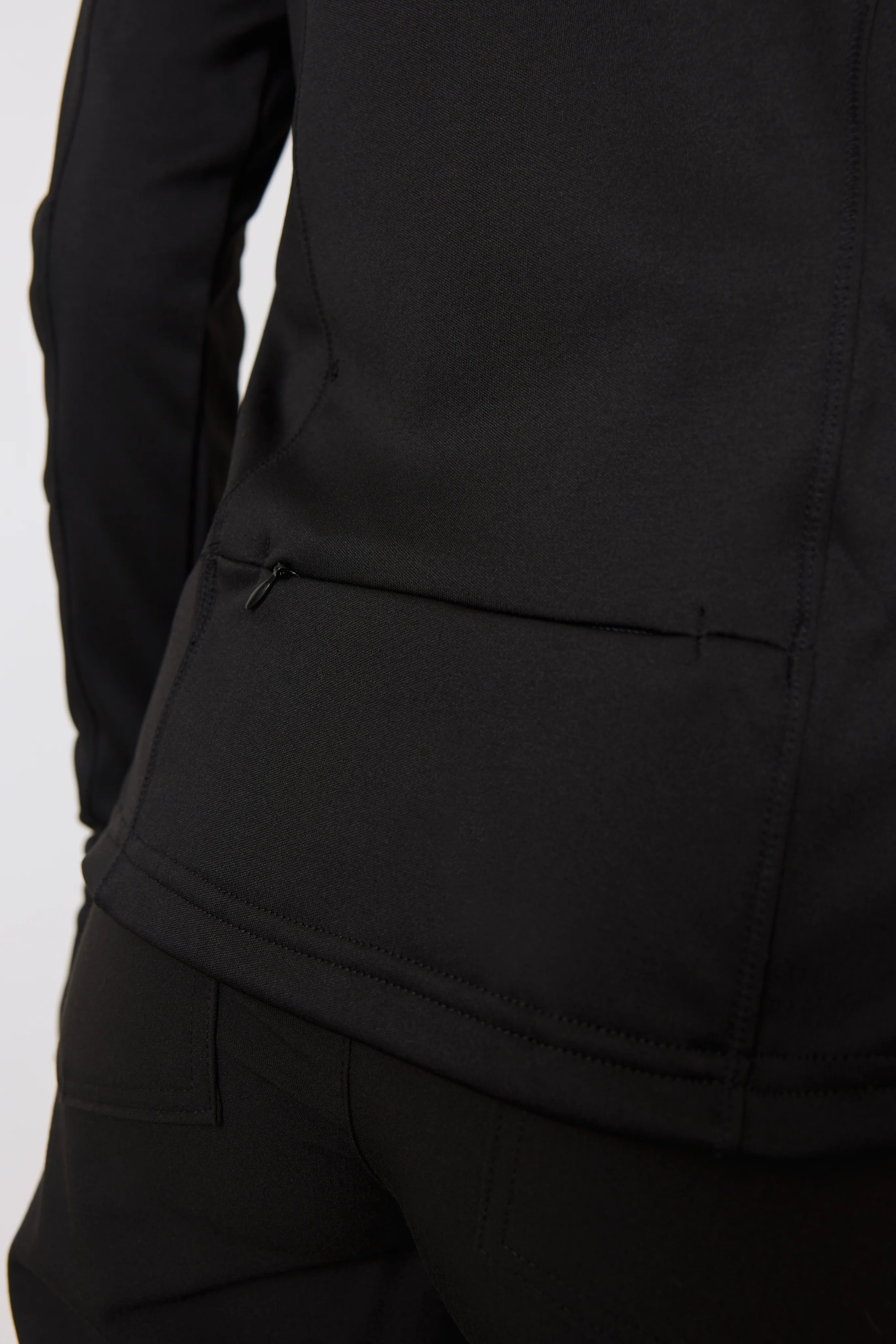 Polyester Full Zip Jacket – Black - Image 5