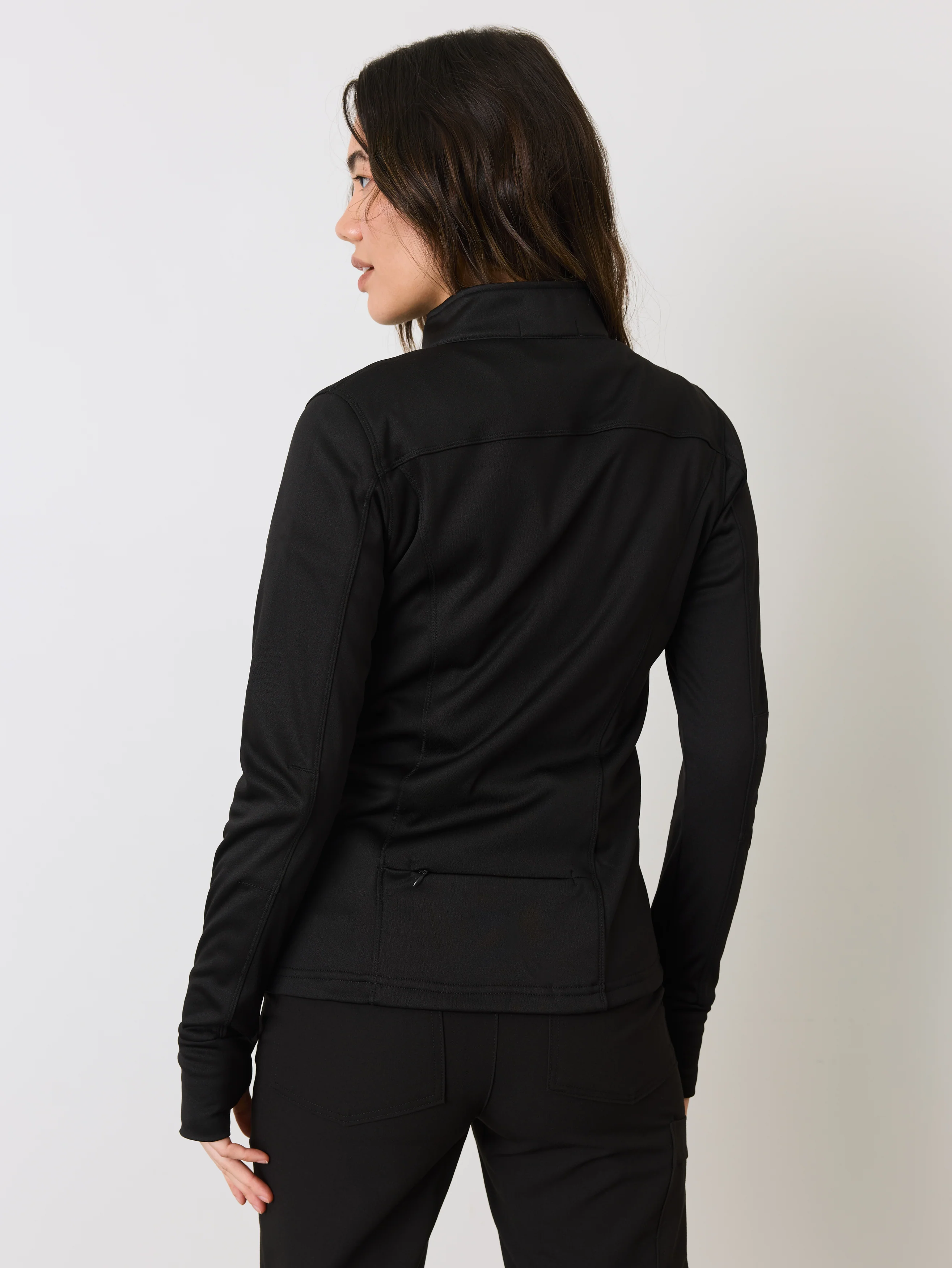 Polyester Full Zip Jacket – Black - Image 6