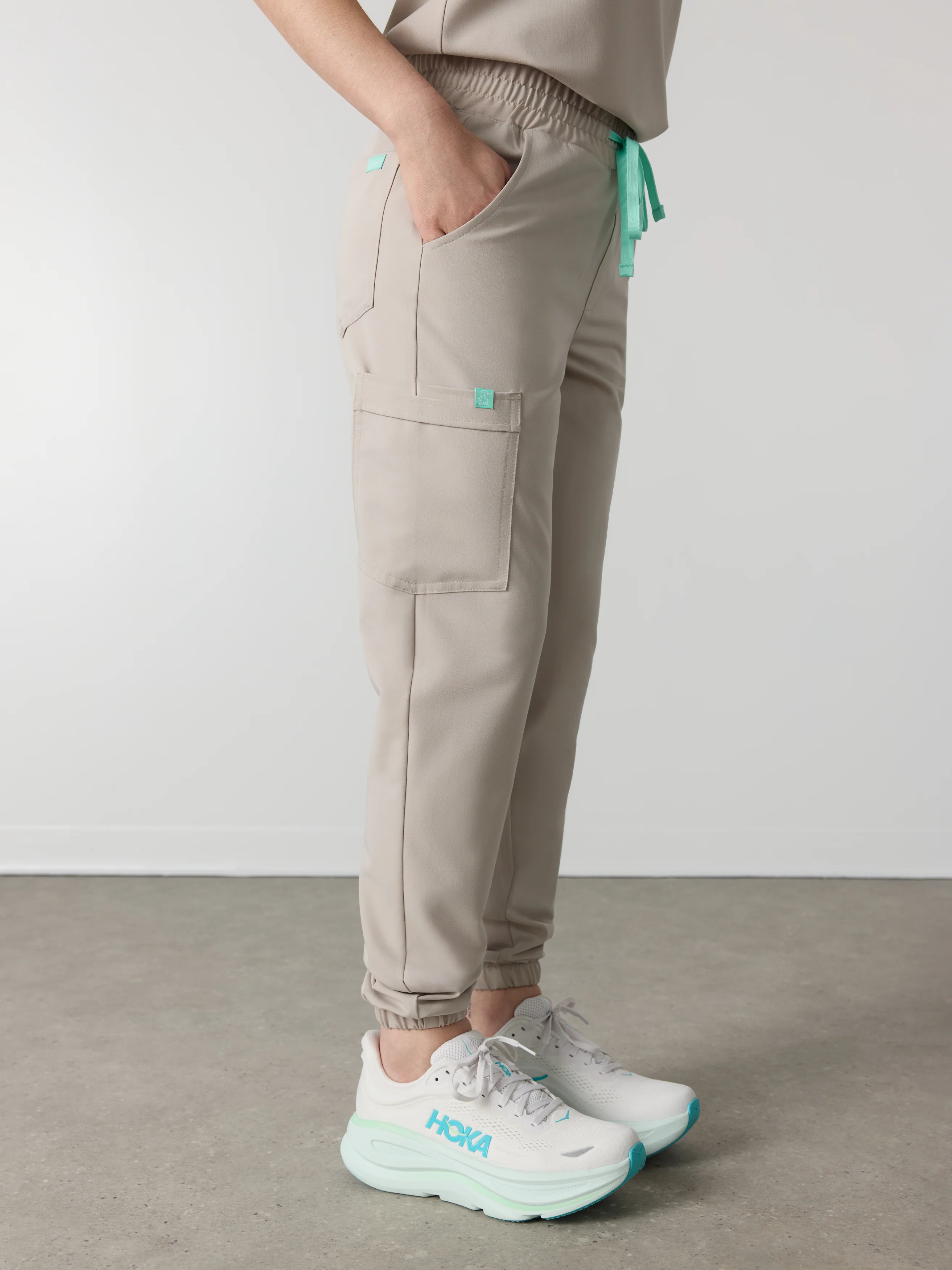 ROSIE RE-GARDE™ - GREIGE - Jogger Scrub Pants - SILVADUR™ - Image 2