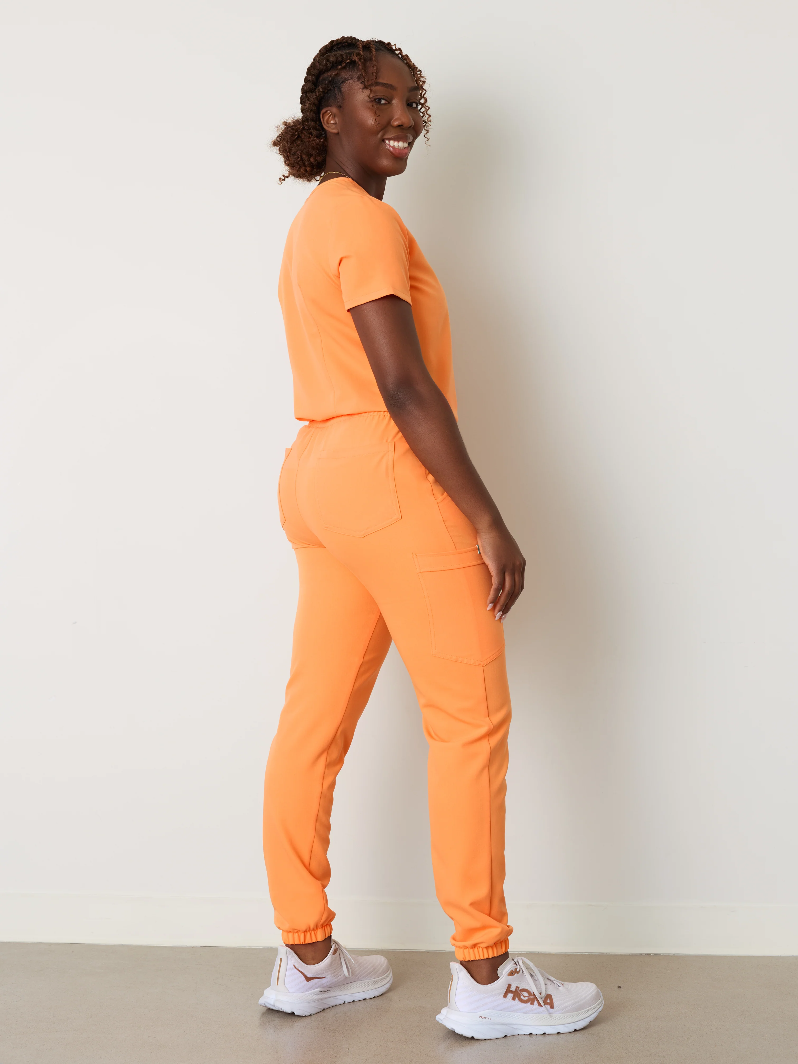ROSIE RE-GARDE™ - NECTARINE - Jogger Scrub Pants - SILVADUR™ - Final Sale - Image 4