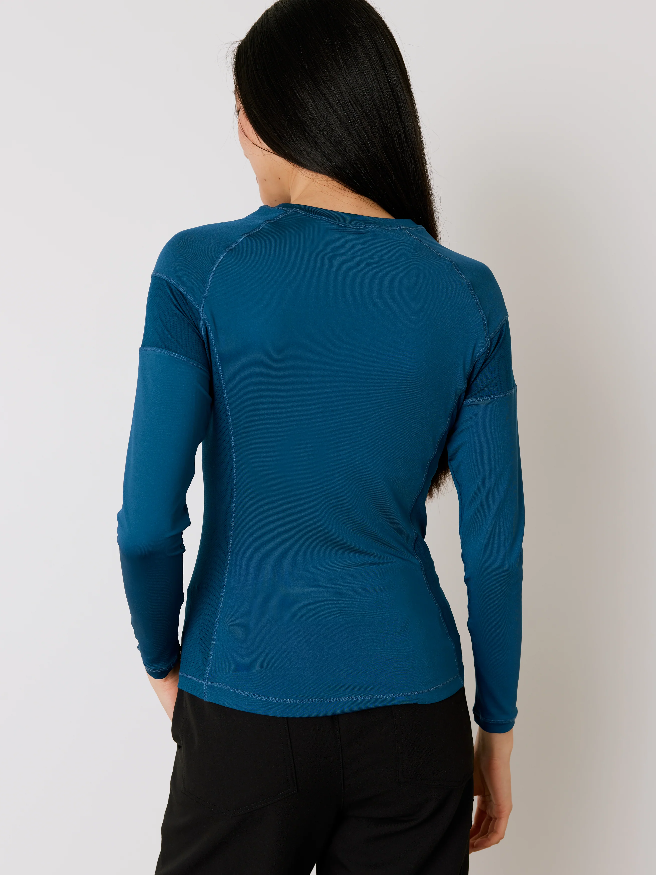 Women High-Performance Underscrub - Opal Blue - Long Sleeves - Final Sale - Image 4