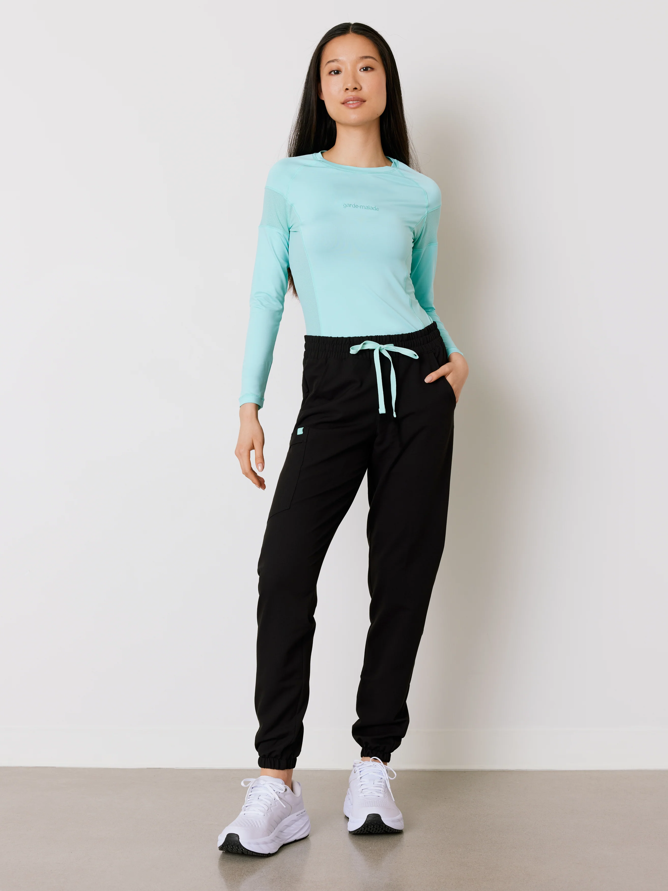 Women High-Performance Underscrub - Menthe - Long Sleeves - Image 2