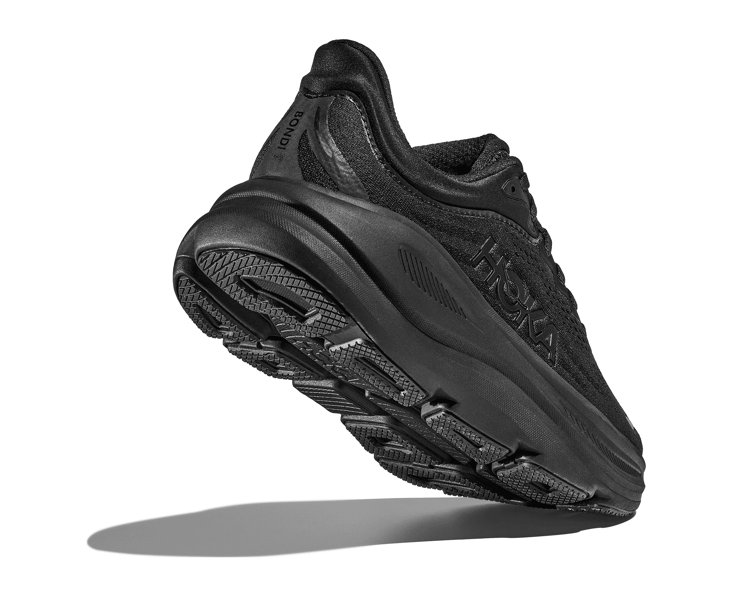 Women's Hoka Bondi 9 Black / Black - Image 3