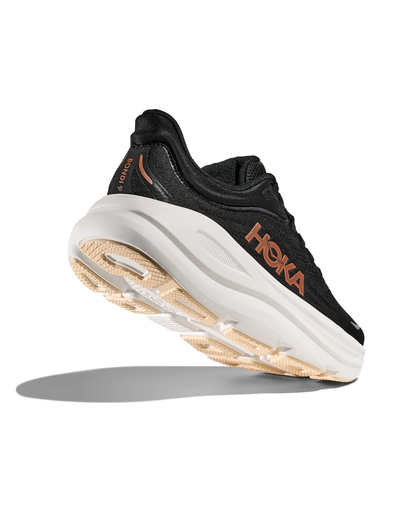 Women's Hoka Bondi 9 Black / Rose Gold - Image 4