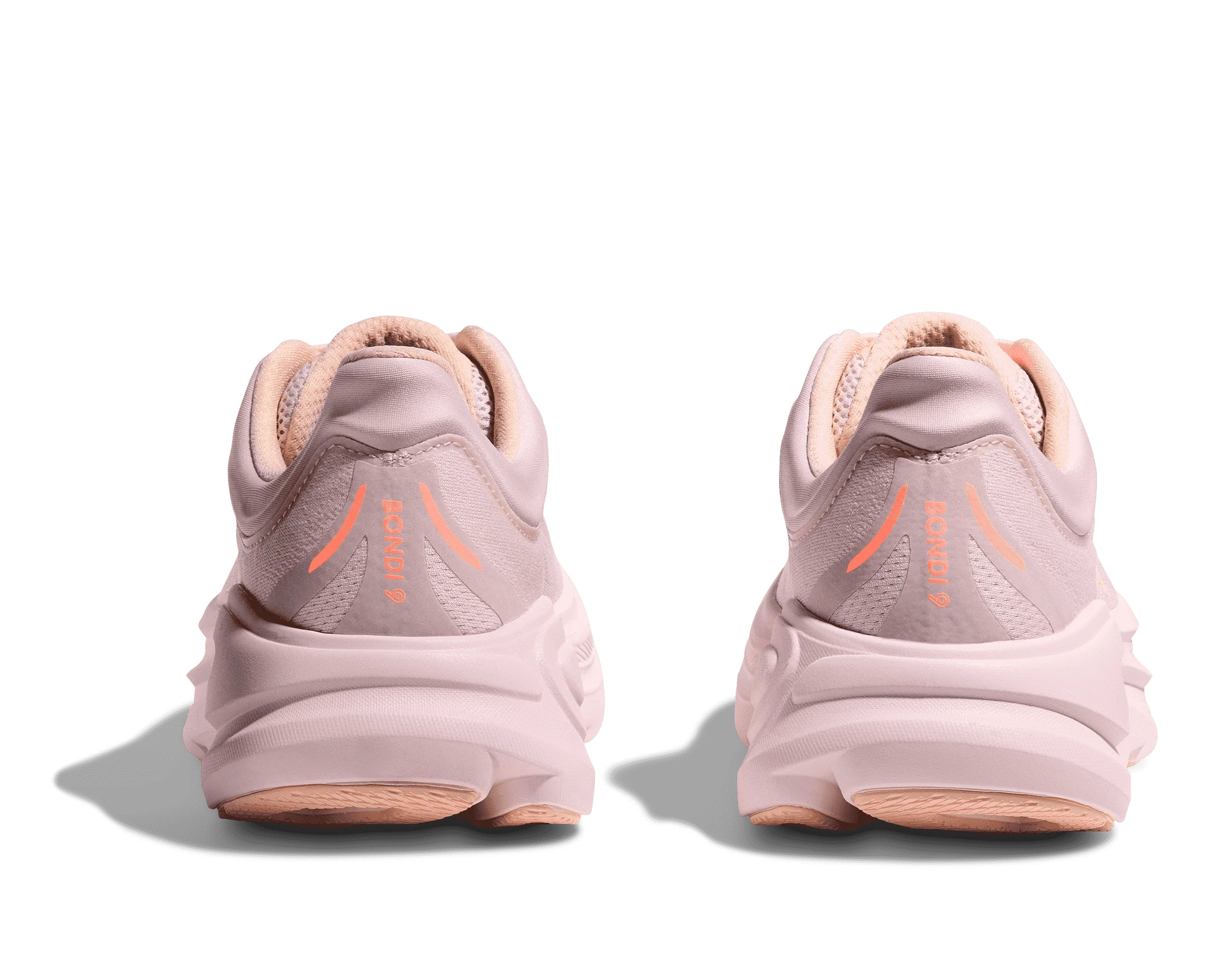 Women's Hoka Bondi 9 Lilac Cream / Tangerine Glow - Image 4