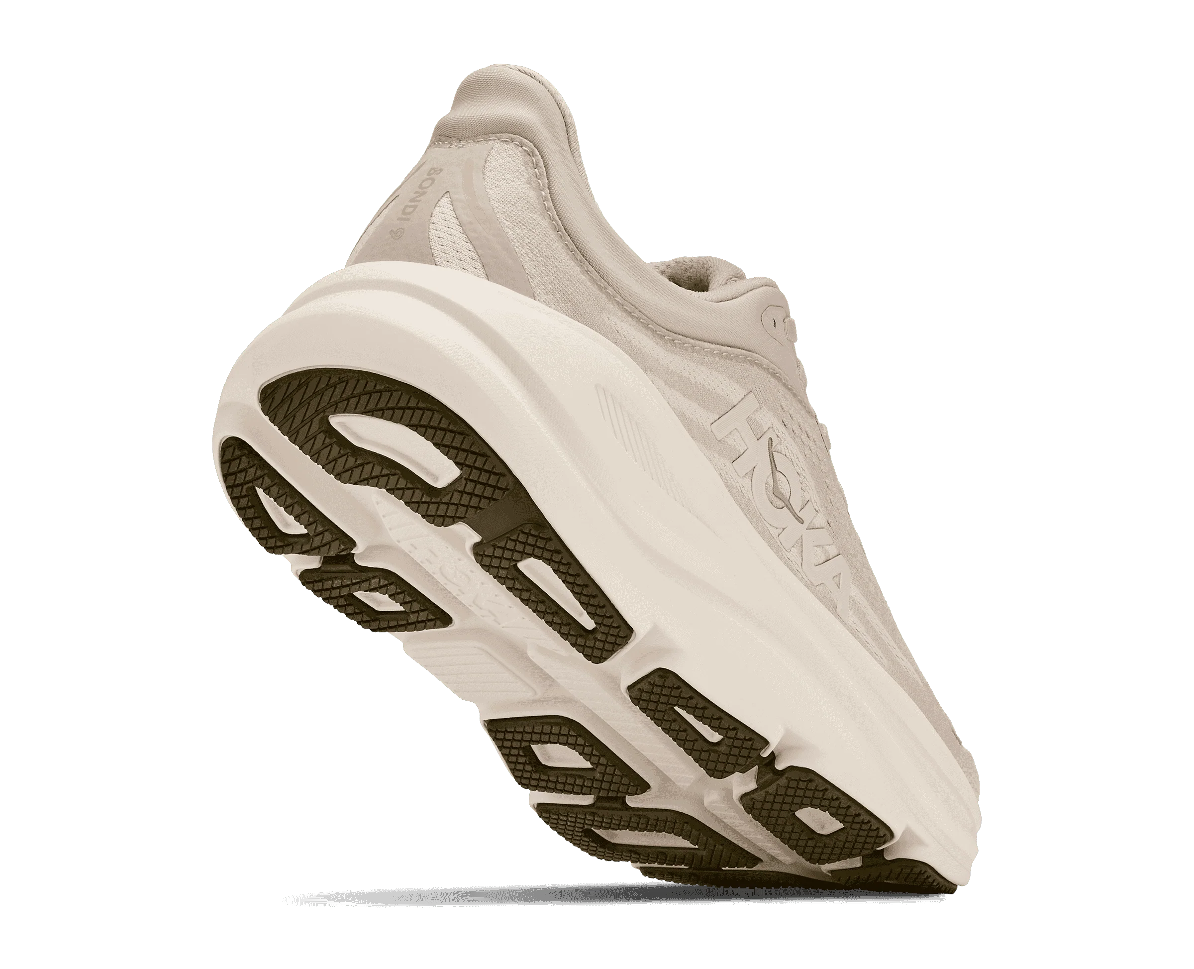 Women's Hoka Bondi 9 River Rock Grey / Alabaster - Image 3
