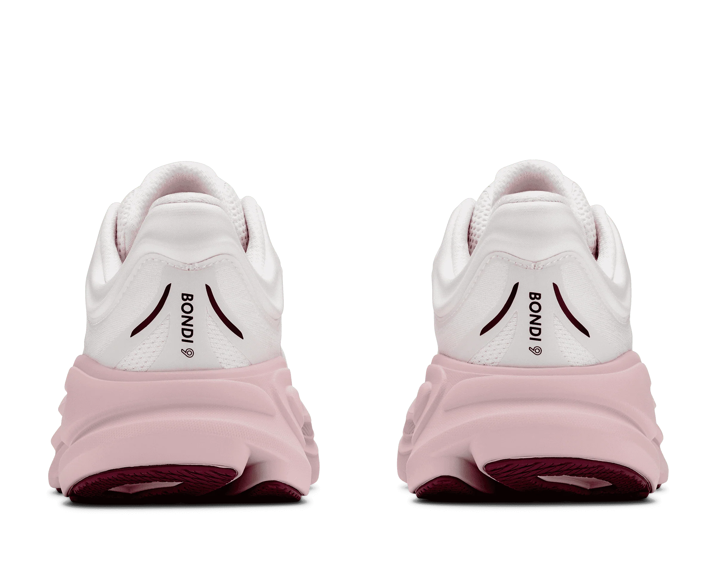 Women's Hoka Bondi 9 White / Pink Opal - Image 4