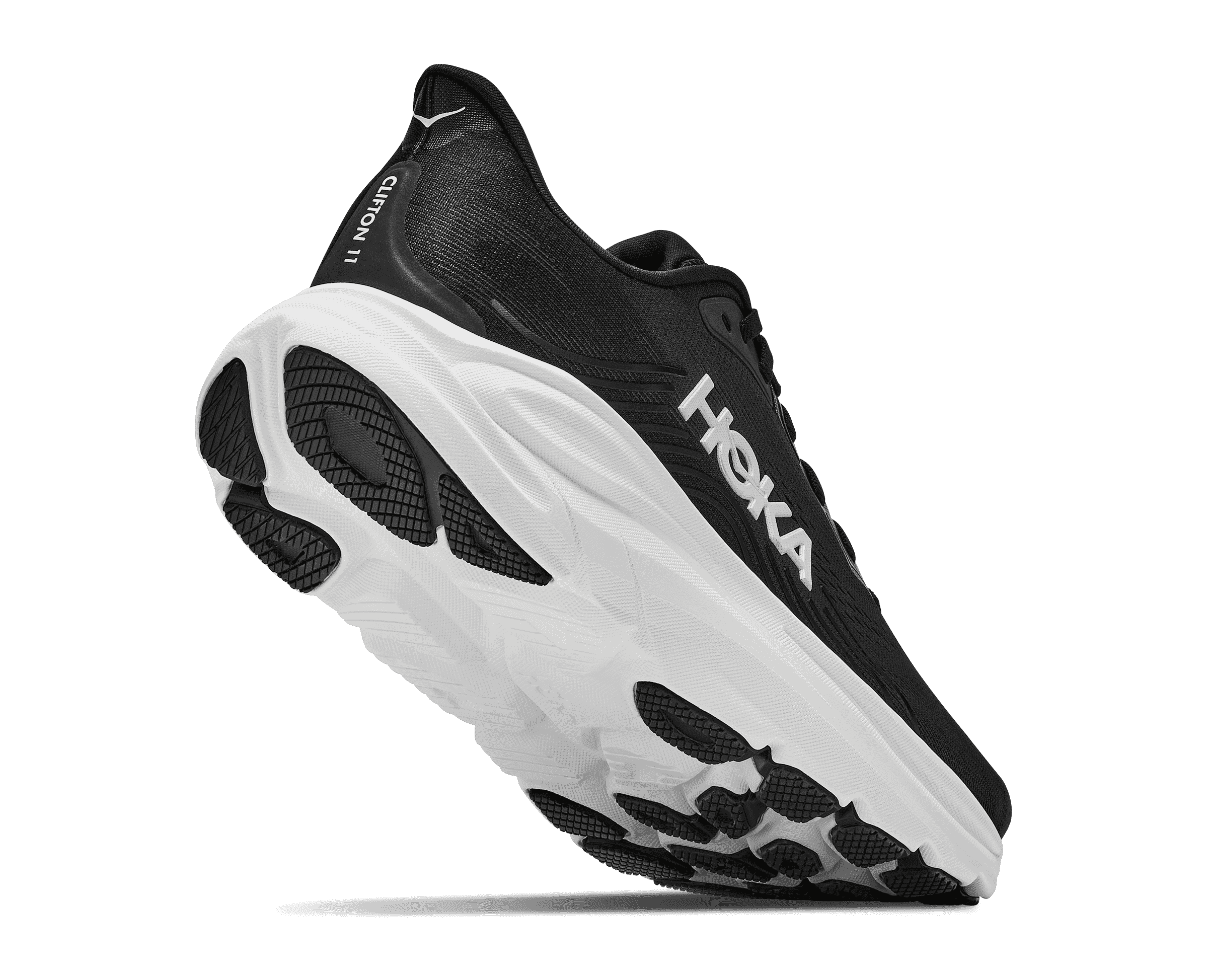 Women's Hoka Clifton 11 Black / White - Image 3