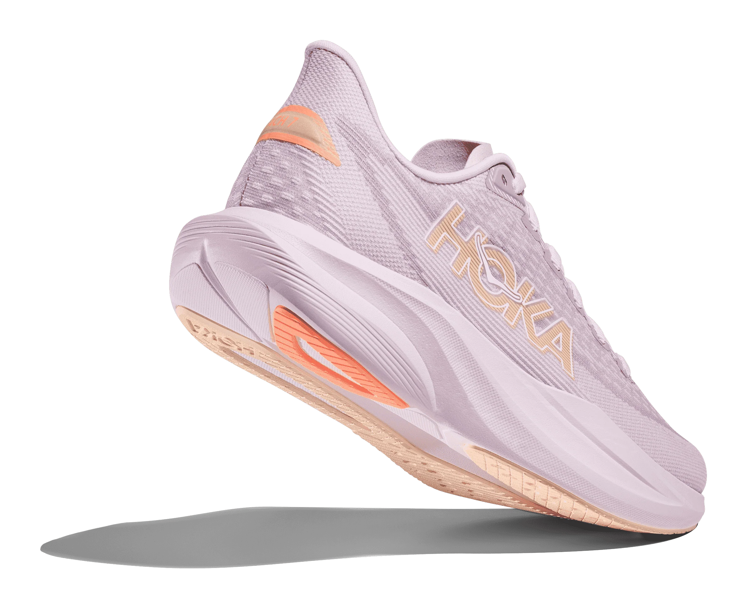 Women's Hoka Mach 7 Lilac Cream / Tangerine Glow - Image 3